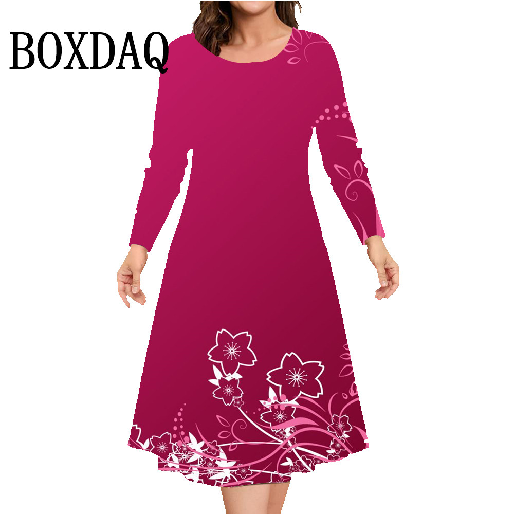 Winter Clothing Line - Autumn Winter Long Sleeve Dress Women
