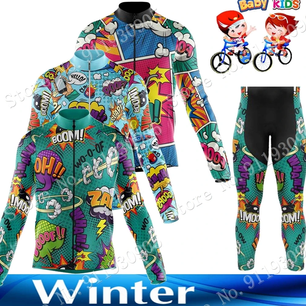 Winter Clothing Kids Sale - Kids Explosive Comics 2023 Cycling Jersey