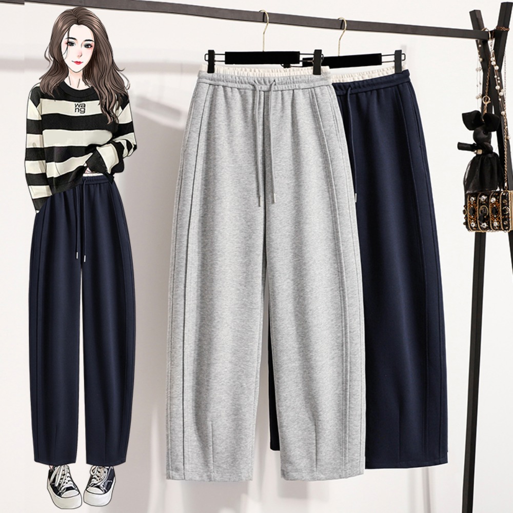 Winter Clothing Youtube - Casual High Waist Spliced Straight Tube