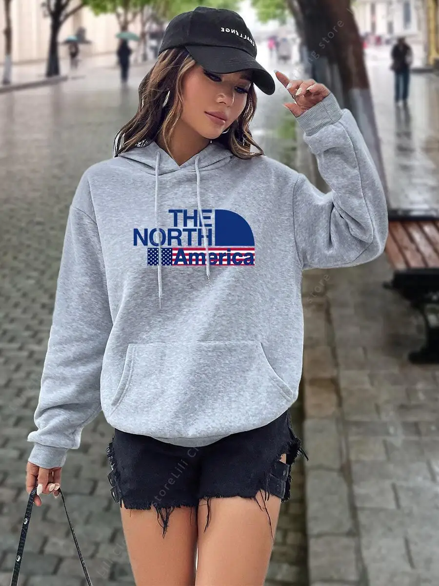 Winter Clothing Drawing - Womens Hoodies Graphic Letter Print Streetwear