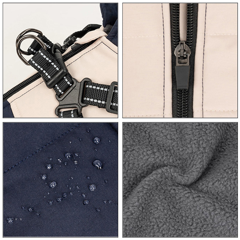 Warm Dog Vest With Built-in Ha - Winter Clothing Line 评论和价格