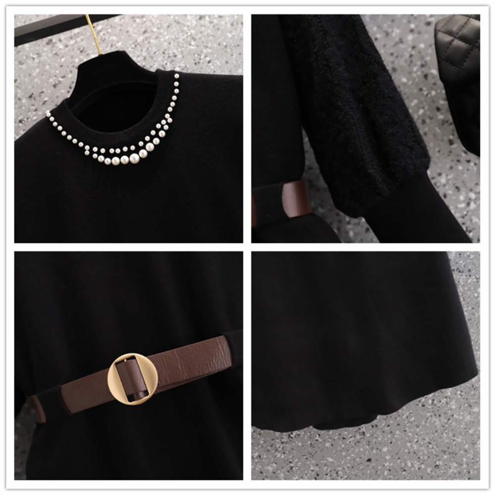casual Elegant Beading Knit Sp - Winter Clothing Line 评论和价格