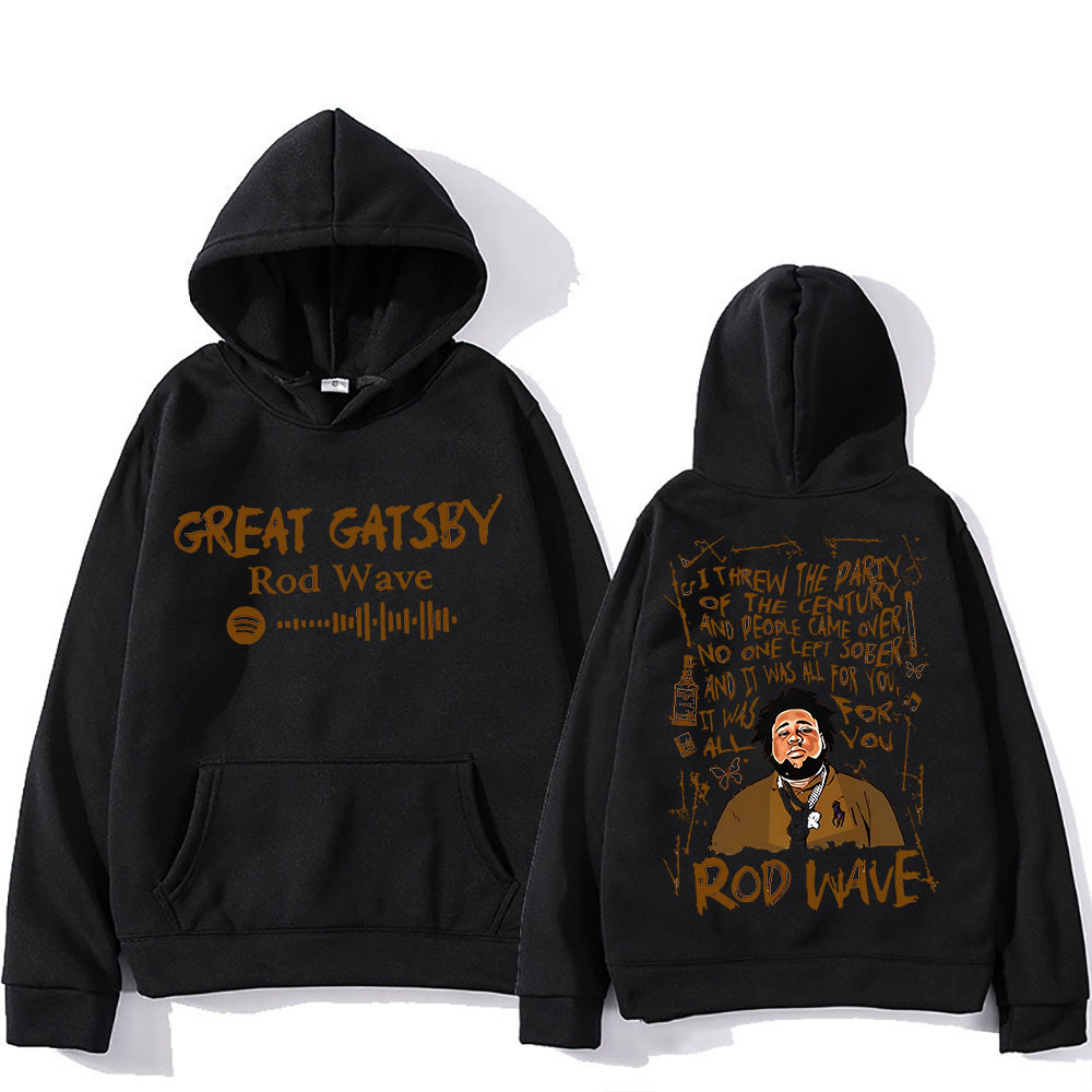Rod Wave Graphic Printing Hood - Winter Clothing Drawing 评论和价格