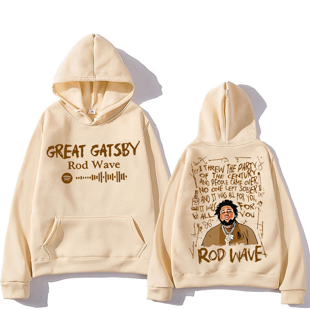 Rod Wave Graphic Printing Hood - Winter Clothing Drawing 评论和价格