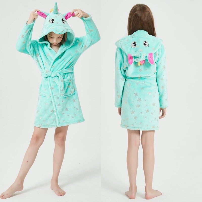 Animal Bathrobes for Girls Chi - Winter Clothing Baby Girl 评论和价格