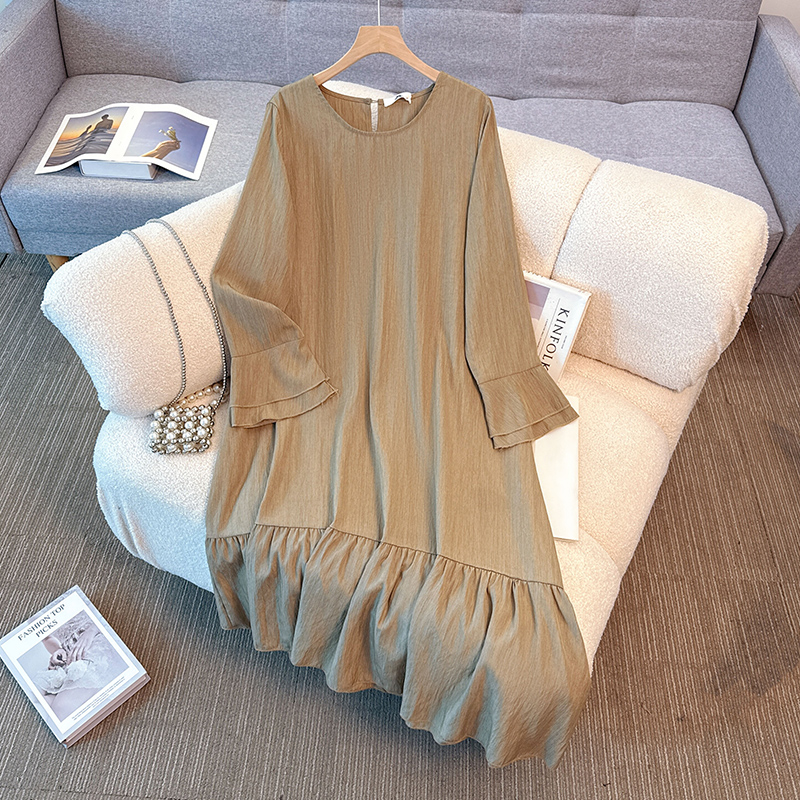 Elegant Vintage O-neck solid l - Winter Clothing Line 评论和价格