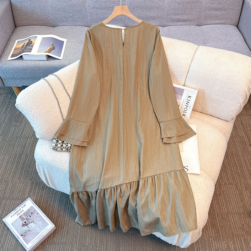 Elegant Vintage O-neck solid l - Winter Clothing Line 评论和价格