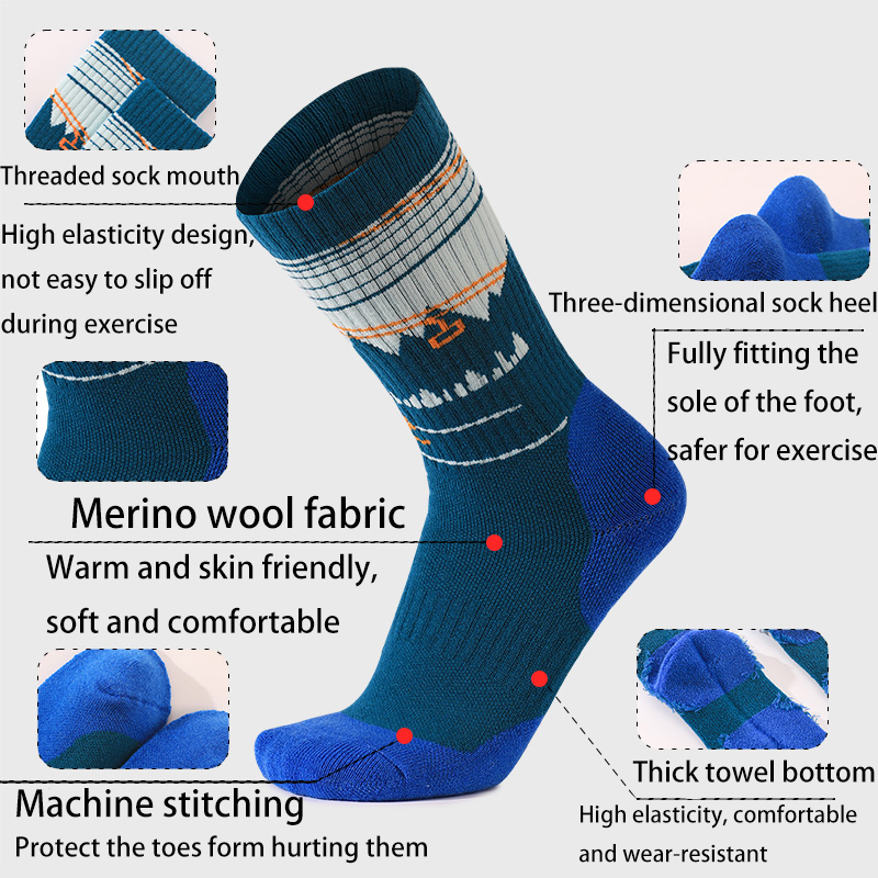 1 Pair Merino Wool Ski Socks f - Thermal Sock Merino 评论和价格