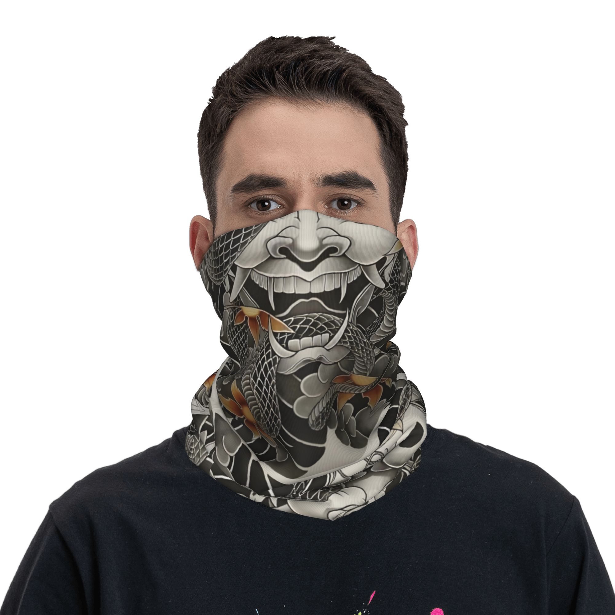 Custom Samurai Oni Demon Banda - Neck Gaiter Fleece 评论和价格