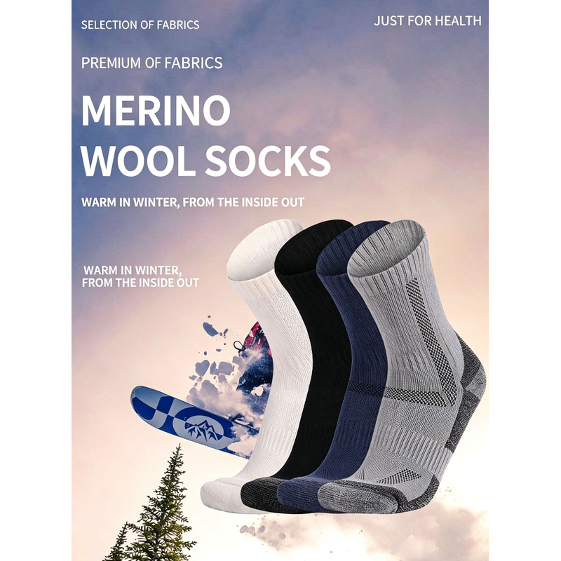 5PCS Men's Thick Merino Wool H - Thermal Sock Merino 评论和价格