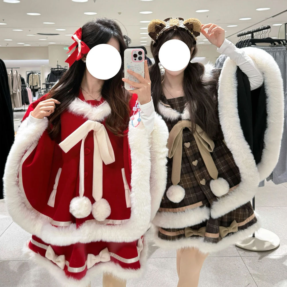 Sweet Japanese Cute Skirt Sets - Winter Clothing Types 评论和价格
