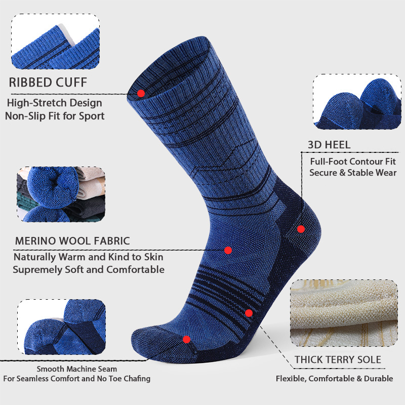 Merino Wool Boot Socks Thermal - Thermal Sock Merino 评论和价格