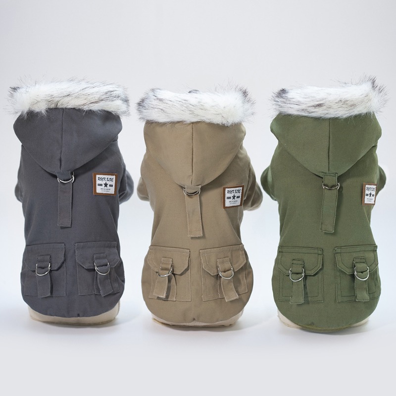 Warm Dog Hooded Jacket Multi P - Winter Clothing Line 评论和价格