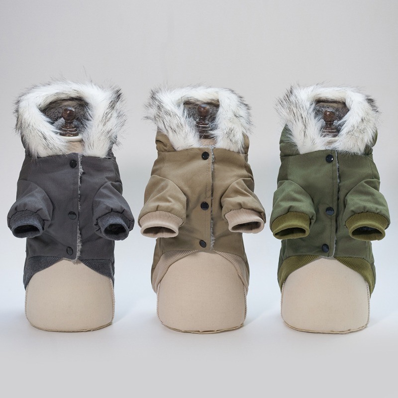 Warm Dog Hooded Jacket Multi P - Winter Clothing Line 评论和价格